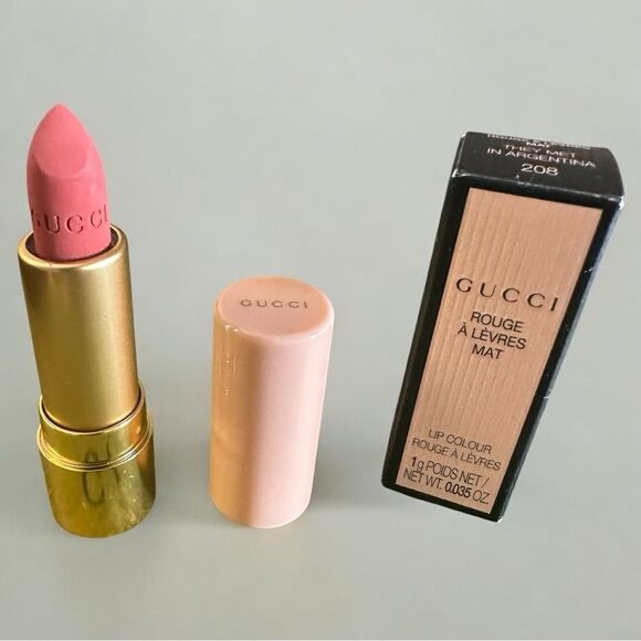 Gucci Rouge à Lèvres Mat Lipstick – They Met in Argentina (208) Brand Ne… - Picture 1 of 17